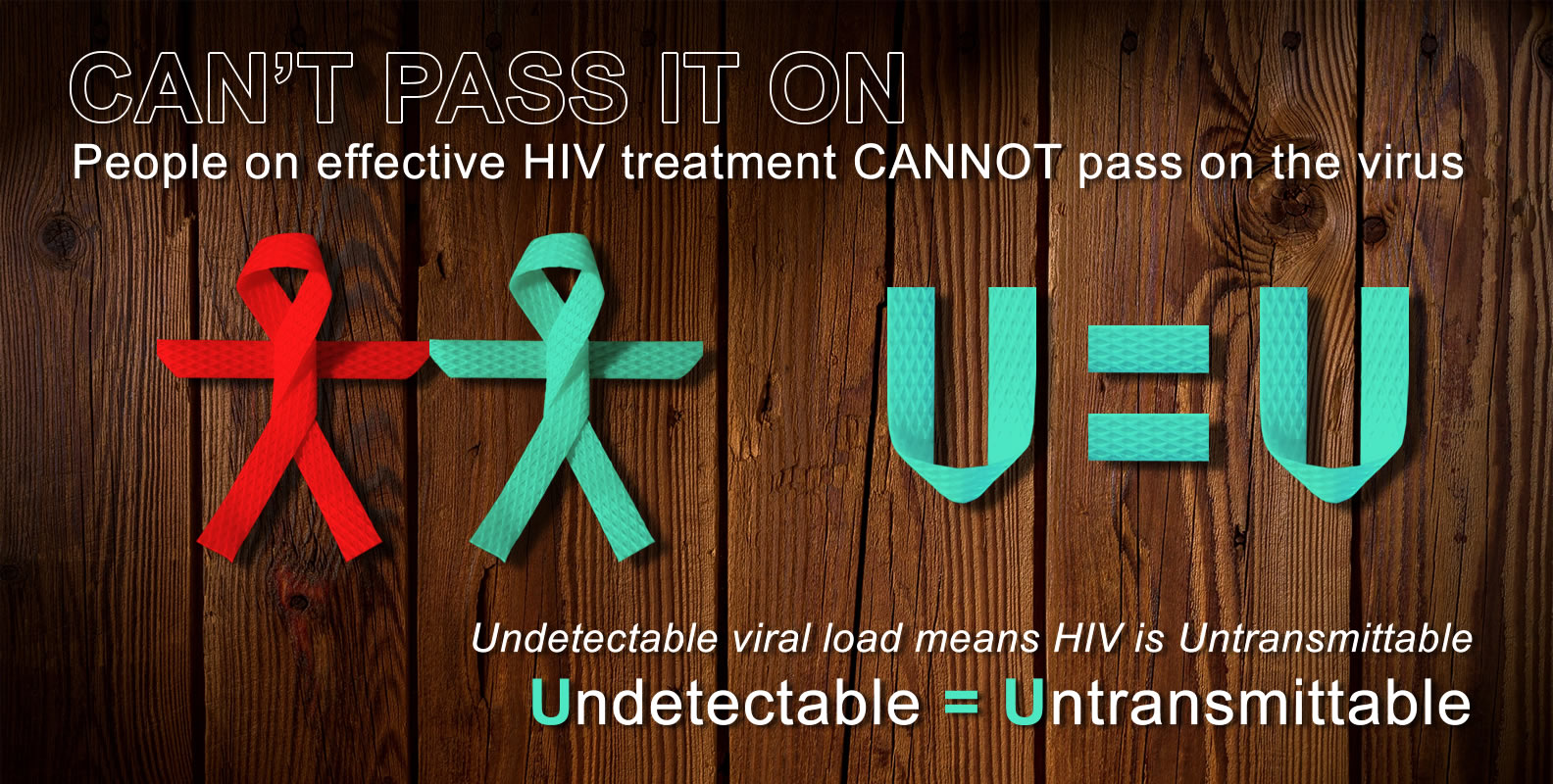U = U (People on effective HIV treatment cannot pass on the virus